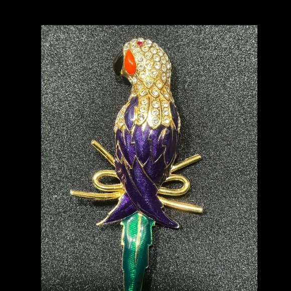 Edgar Berebi Jewelry - Edgar Berberi Limited Edition Parrot Brooch | Vintage Enamel Cloisonné-Style Pin